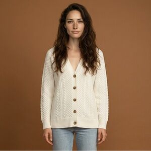 Aerie overside cable knit cardigan sweater